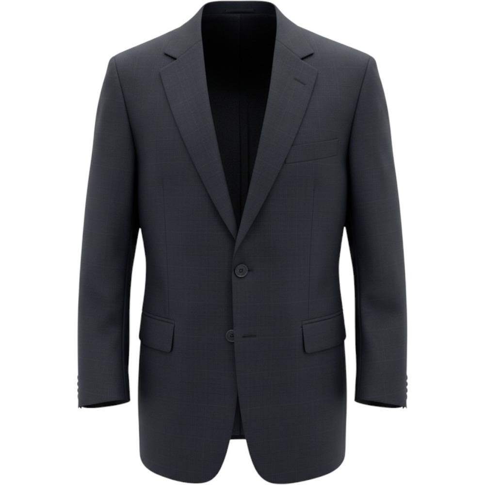 Brooks Brothers 346 Mens Navy Blue Glen Plaid Wool Stretch Blazer Jacket 44L
